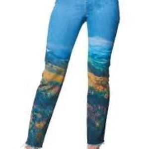 NWT: Blank NYC Digital Field Print Madison Crop Jean